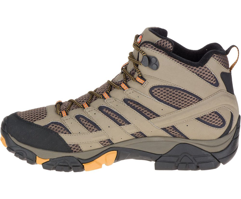 Kozaki Merrell Męskie Brązowe - Moab 2 Mid Gore-Tex® - 915206-DRE